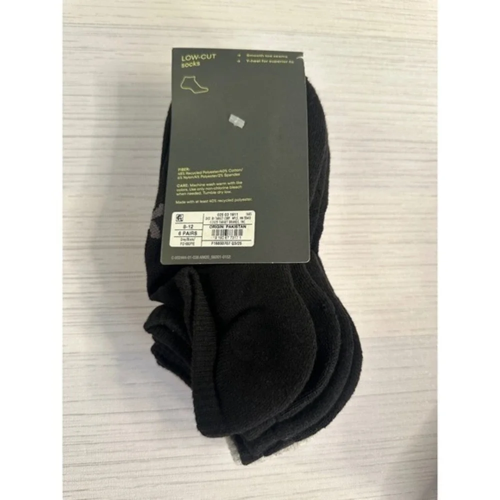All in Motion Womens Low-Cut Socks 24 Pair Lot Grey Black Size 8-12 Extended